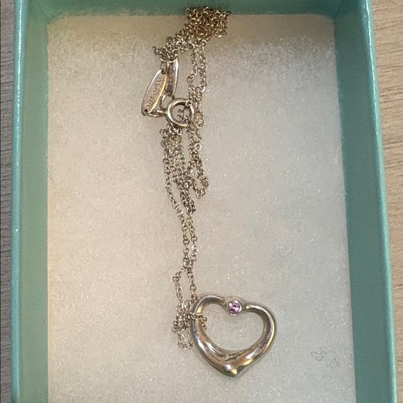 Tiffany & Co. Necklace,with pink Sapphire stone Necklace in Sterling Silver - Picture 6 of 13